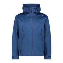 Kurtka przeciwdeszczowa męska CMP Fix Hood. Niebieskie kurtki męskie CMP, m, bez wzorów, sportowe, bez kaptura. Za 309.99 zł.