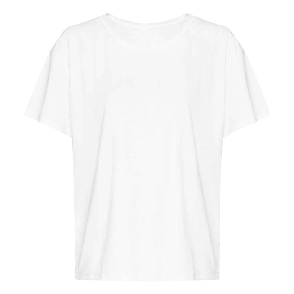 Koszulka Damska Z Odkrytymi Plecami. Białe bluzki damskie JUST COOL, bez wzorów, sportowe, bez kołnierzyka, bez ramiączek. Za 54.99 zł.