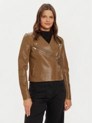 Vero Moda Kurtka z imitacji skóry Riley 10302441 Brązowy Slim Fit. Brązowe kurtki damskie Vero Moda, m, bez wzorów, ze skóry, bez kaptura. Za 149.99 zł.