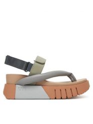 United Nude Sandały Delta Tong 10712972188 Szary. Szare sandały damskie United Nude, bez wzorów, ze skóry, bez obcasa, na koturnie, bez zapięcia. Za 777.99 zł.