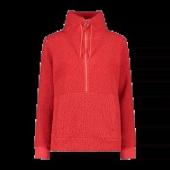 Bluza damska turystyczna CMP 32P3806. Czerwone bluzy damskie CMP, l, bez wzorów, z polaru, eleganckie, bez ramiączek, bez kaptura. Za 283.50 zł.