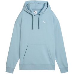 Bluza damska Puma ESS Comfort Hoodie TR. Niebieskie bluzy damskie Puma, l, bez wzorów, z bawełny, klasyczne, bez ramiączek, z kapturem. Za 164.99 zł.