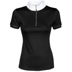 Damska koszulka polo na zawody Harry's Horse Blackpool. Czarne bluzki damskie HARRYS HORSE, m, bez wzorów, eleganckie, bez kołnierzyka, bez ramiączek. Za 174.00 zł.