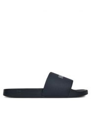 Tommy Hilfiger Klapki Hilfiger Print Tumble Pool Slide FM0FM05505 Granatowy. Niebieskie klapki męskie Tommy Hilfiger, bez wzorów, ze skóry, bez zapięcia. Za 129.99 zł.