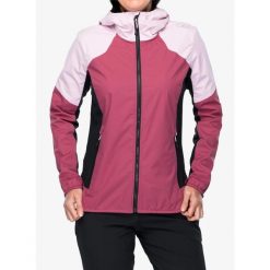 Kurtka przeciwdeszczowa damska CMP Veltrica. Czerwone kurtki sportowe damskie CMP, bez wzorów, bez ramiączek, bez kaptura, trekkingowe. Za 440.99 zł.