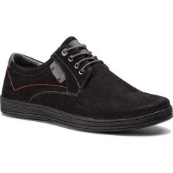 Półbuty LASOCKI FOR MEN MI08-C485-522-12. Czarne półbuty męskie Lasocki For Men, bez wzorów, z nubiku, bez obcasa, bez zapięcia. Za 189.99 zł.