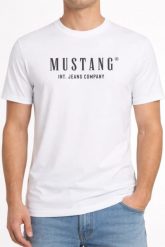 Męski T-Shirt Mustang Style Alex General White 1017996 2045. Białe t-shirty męskie Mustang, m, bez wzorów, bez kołnierzyka, bez ramiączek. Za 79.99 zł.
