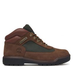 Trzewiki Timberland. Brązowe botki męskie Timberland, bez wzorów, bez obcasa, bez zapięcia. Za 779.99 zł.