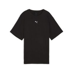 Damska koszulka o luźnym kroju ESS PUMA Black. Białe bluzki damskie Puma, bez wzorów, sportowe, bez kołnierzyka, bez ramiączek. Za 190.00 zł.
