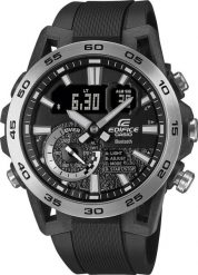 Zegarek sportowy EDIFICE Casio Edifice ECB-40P-1AEF BLUETOOTH100m czarny. Czarne zegarki sportowe EDIFICE, bez wzorów. Za 674.00 zł.