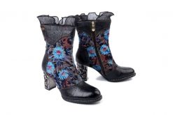 LAURA VITA 0007555 Ledao 01 charbon, botki damskie. Botki damskie Laura Vita, bez wzorów, bez obcasa, na obcasie, bez zapięcia. Za 396.68 zł.