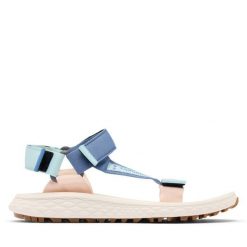 Sandały Columbia. Niebieskie sandały damskie Columbia, bez wzorów, bez obcasa, na płaskiej podeszwie, bez zapięcia. Za 259.99 zł.