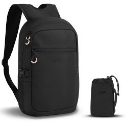 Plecak miejski składany 15 litrów Spokey Fliper. Czarne plecaki męskie Spokey, bez wzorów, sportowe. Za 31.99 zł.