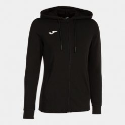 Bluza tenisowa damska Joma Sculpture II Zip-Up Hoodie W. Czarne bluzy damskie Joma, l, bez wzorów, z elastanu, sportowe, bez ramiączek, bez kaptura. Za 159.99 zł.
