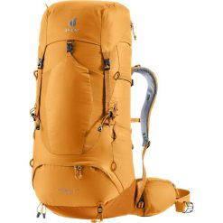 Plecak trekkingowy Deuter Aircontact Lite 50 + 10 - amber/maple. Brązowe plecaki damskie Deuter, bez wzorów, sportowe. Za 875.99 zł.