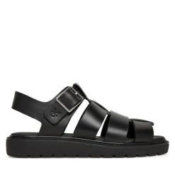 Sandały Calvin Klein Jeans. Czarne sandały damskie Calvin Klein Jeans, bez wzorów, z jeansu, bez obcasa, na płaskiej podeszwie, bez zapięcia. Za 299.99 zł.