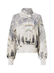 Monari Sweter damski z dzianiny Kobiety Bawełna biały|czarny|beżowy wzorzysty, 42. Białe swetry nierozpinane damskie Monari, bez wzorów, z bawełny, bez kołnierzyka, bez ramiączek. Za 699.95 zł.