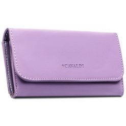 Duży portfel damski ze skóry ekologicznej w fioletowym kolorze z kieszonką zewnętrzną, zamykany na zatrzask 4U Cavaldi K-PAL-1B-BL. Fioletowe portfele damskie 4U Cavaldi, ze skóry ekologicznej. Za 45.00 zł.