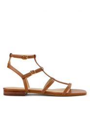LAUREN RALPH LAUREN Sandały 802959977003 Brązowy. Brązowe sandały damskie Lauren Ralph Lauren, bez wzorów, ze skóry, bez obcasa, na płaskiej podeszwie, bez zapięcia. Za 439.99 zł.