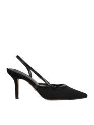 Nine West Szpilki EO-SX005 06 Czarny. Czarne szpilki damskie Nine West, bez wzorów, z materiału, bez obcasa, na szpilce, bez zapięcia. Za 249.99 zł.