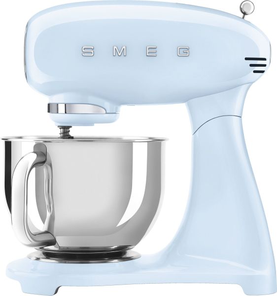 Mikser planetarny 50's Style II pastelowy błękit. Niebieskie miksery Smeg. W wyprzedaży za 1,990.00 zł.