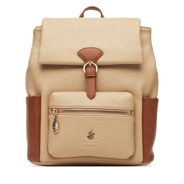 Plecak Beverly Hills Polo Club. Brązowe plecaki damskie Beverly Hills Polo Club, bez wzorów. Za 249.99 zł.