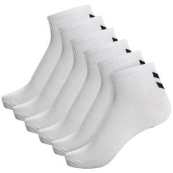 Hummel Skarpetki ZESTAW 6-Pack Z SZEWRONAMI MID CUT. Białe skarpetki damskie Hummel, bez wzorów. Za 81.00 zł.
