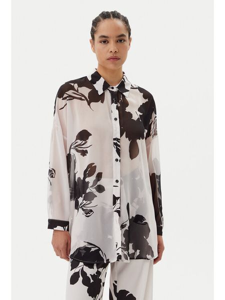 ACCESS FASHION Koszula 53-7025-072 Biały Regular Fit. Białe koszule damskie ACCESS FASHION, m, bez wzorów, z syntetyku, bez kołnierzyka, bez ramiączek. Za 309.99 zł.