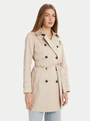 Marella Trencz Roseto 2513021021 Beżowy Regular Fit. Brązowe płaszcze damskie Marella, bez wzorów, z bawełny, bez kołnierzyka, bez kaptura. Za 979.99 zł.