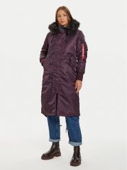 Alpha Industries Parka 198013 Fioletowy Regular Fit. Fioletowe parki damskie Alpha Industries, s, bez wzorów, z syntetyku, bez kaptura. Za 719.99 zł.