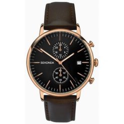 Zegarek Chronograf Sekonda dla Mężczyzn - Elegancja i Funkcjonalność. Brązowe zegarki męskie Sekonda, bez wzorów, srebrne. Za 228.99 zł.