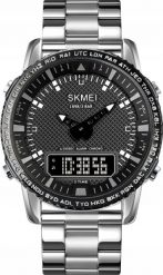 Zegarek Męski Skmei 1898SIBK + BOX. Zegarki męskie Skmei, bez wzorów. Za 74.02 zł.