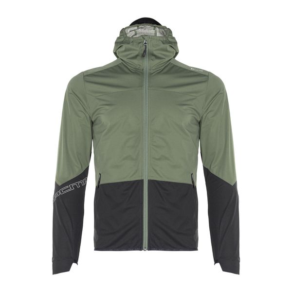 Kurtka softshell męska CMF Zip Hood. Zielone kurtki męskie CMP, m, bez wzorów, z softshellu, bez kaptura, trekkingowe. Za 269.99 zł.