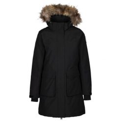 Parka dla kobiet DLX Ellington. Czarne parki damskie DLX, l, bez wzorów, z materiału, bez kaptura. Za 959.30 zł.