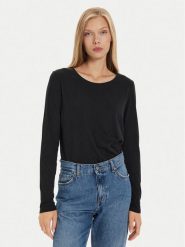Mustang Bluzka Elly 1013931 Czarny Regular Fit. Czarne bluzki damskie Mustang, l, bez wzorów, z bawełny, bez kołnierzyka, bez ramiączek. Za 69.99 zł.
