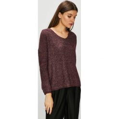 Only - Sweter. Fioletowe swetry nierozpinane damskie ONLY, l, bez wzorów, z dzianiny, bez kołnierzyka, bez ramiączek. W wyprzedaży za 99.90 zł.