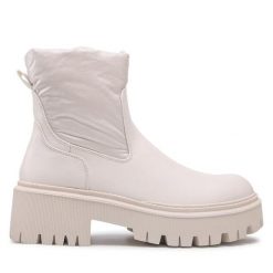 Botki DeeZee. Botki damskie DeeZee, bez wzorów, bez obcasa, na słupku, bez zapięcia. Za 199.99 zł.