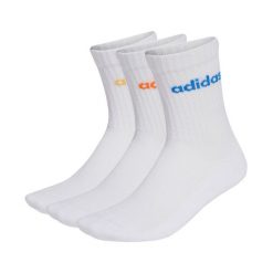 Skarpety unisex adidas Linear Crew Cushioned Socks 3 Pairs. Białe skarpety męskie Adidas, bez wzorów, z bawełny. Za 43.99 zł.