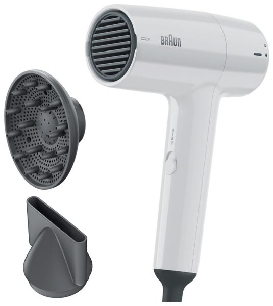 Suszarka Braun BRHD155E biały. Białe suszarki do włosów BRAUN. Za 119.90 zł.