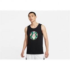 Koszulka sportowa męska Nike Air Jordan Sport Dna. Czarne koszulki sportowe męskie Nike, m, bez wzorów, z bawełny, bez ramiączek, na fitness i siłownię. Za 209.99 zł.