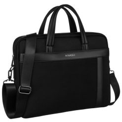 Męska torba na laptopa Rovicky R-C5905 czarna. Czarne torby na laptopa damskie ROVICKY, bez wzorów, ze skóry. Za 149.99 zł.