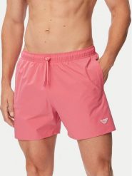 Emporio Armani Szorty kąpielowe EM000583 AF20424 UA303 Różowy Regular Fit. Czerwone kąpielówki męskie Emporio Armani, bez wzorów, z syntetyku. Za 239.99 zł.