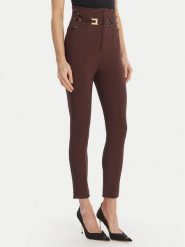 Elisabetta Franchi Spodnie materiałowe PA-158-61E2-V350 Brązowy Skinny Fit. Brązowe spodnie materiałowe damskie Elisabetta Franchi, bez wzorów, z materiału. Za 1,489.00 zł.