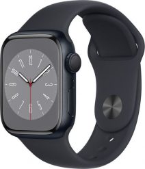 Smartwatch Apple Watch 8 GPS 41mm Midnight Alu Sport Granatowy (MNP53WB/A). Niebieskie zegarki smartwatch Apple, bez wzorów. Za 2,001.12 zł.