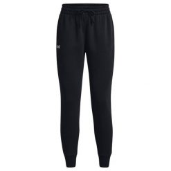 Spodnie Do Biegania Rival Fleece Dla Kobiet. Czarne spodnie dresowe damskie Under Armour, bez wzorów, sportowe, długie. Za 302.99 zł.