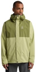 Kurtka membranowa Haglofs Koyal Proof Jacket - thyme green/olive green. Zielone kurtki męskie GRONELL, m, bez wzorów, bez kaptura. Za 801.05 zł.