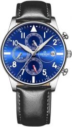 Zegarek Giewont Zegarek Męski Chronograph Sapphire Czarno Niebieski GW5630-A3. Czarne zegarki męskie Giewont, bez wzorów. Za 213.34 zł.