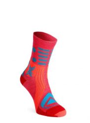 Skarpety rowerowe X-Socks Gravel Perform Merino Crew. Czerwone skarpety męskie X-Socks, bez wzorów, z elastanu. Za 78.00 zł.