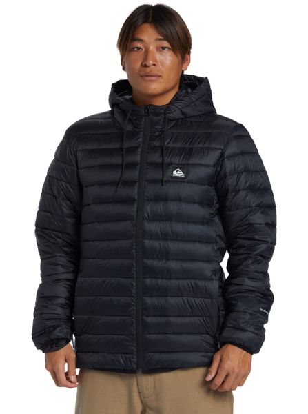 Kurtka ocieplana męska SCALY. Brązowe kurtki męskie Quiksilver, m, bez wzorów, z materiału, z kapturem. Za 449.00 zł.