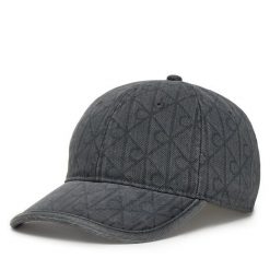 Czapka z daszkiem Calvin Klein. Szare czapki damskie Calvin Klein, bez wzorów, z denimu. Za 189.99 zł.